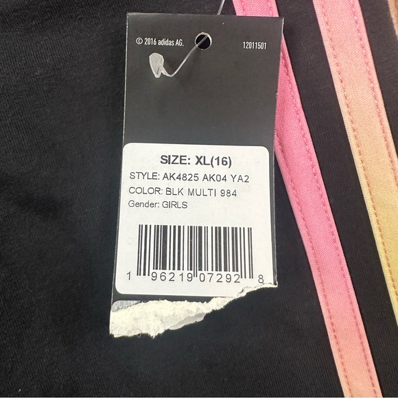 adidas Girls Active Sports Athletic
Legging Tight Black With Multicolor XL Youth - Picture 12 of 13